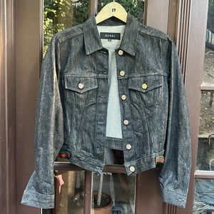 Gucci Sherry Line Logo Denim Blossom Jacket